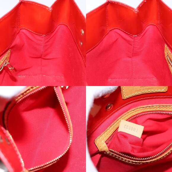 LOUIS VUITTON Monogram Vernis Reade PM Hand Bag Red Rouge M91088 - Picture 12 of 12
